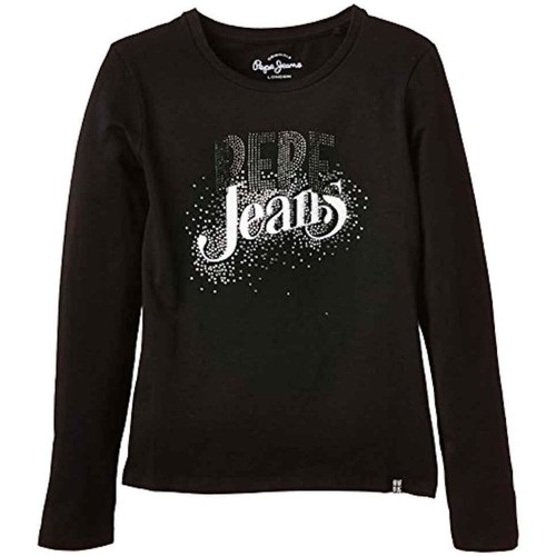 Textil Rapariga T-Shirt mangas curtas Pepe jeans  Preto