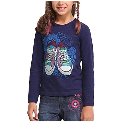 Textil Rapariga T-Shirt mangas curtas Desigual  Azul