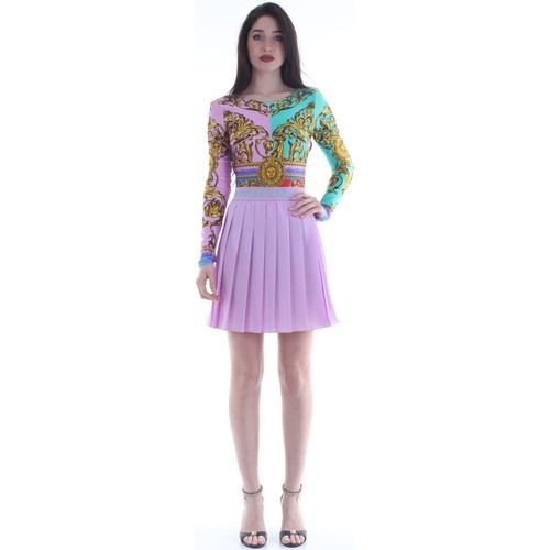 Textil Mulher Saias Versace maxi JEANS Couture 72HAE811-N0101 Violeta