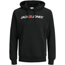 Textil Homem Sweats Jack & Jones 12137054 JJECORP OLD LOGO SWEAT HOOD NOOS BLACK Preto