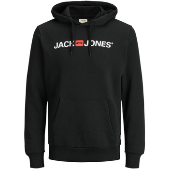 Textil Homem Sweats Jack & Jones 12137054 JJECORP OLD LOGO SWEAT HOOD NOOS BLACK Preto