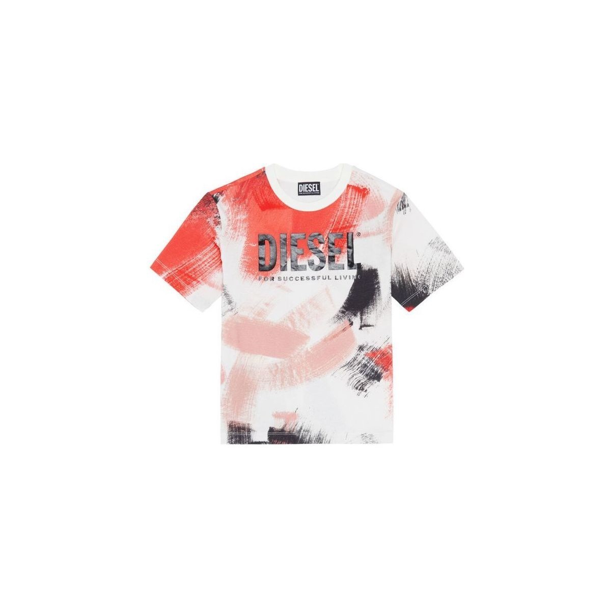 Textil Criança T-shirts e Pólos Diesel J00573 KYASS TBRUSH OVER-K101 Branco
