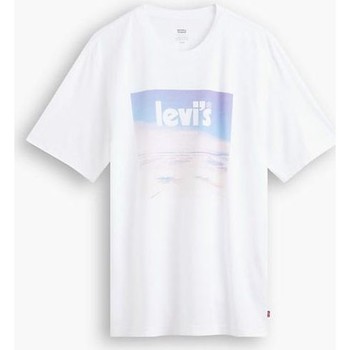 Textil Homem T-shirts e Pólos Levi's 16143 0484 - SS RELAXED-WHITE Branco