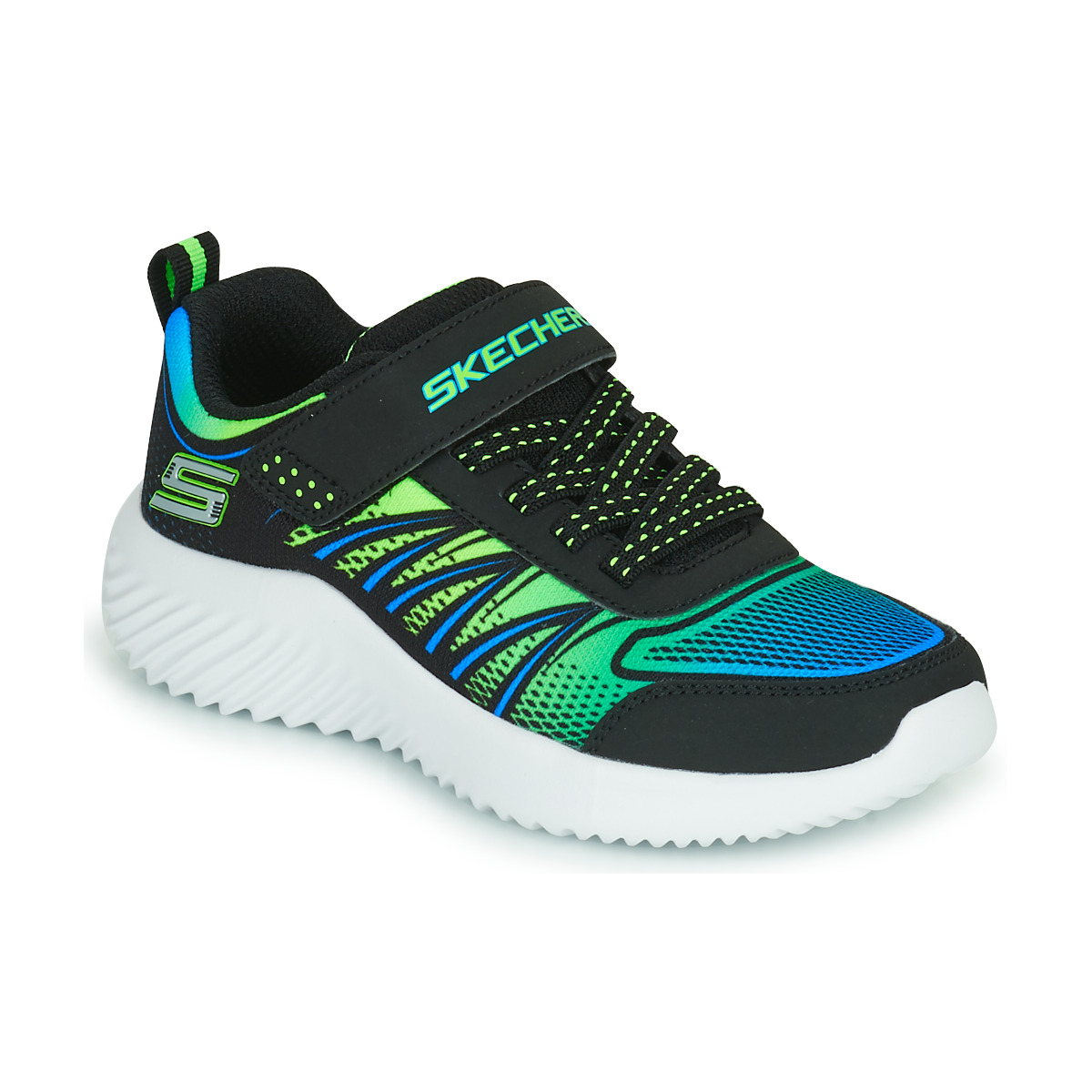 Sapatos Rapaz Sapatilhas Skechers est BOUNDER Preto / Azul / Verde