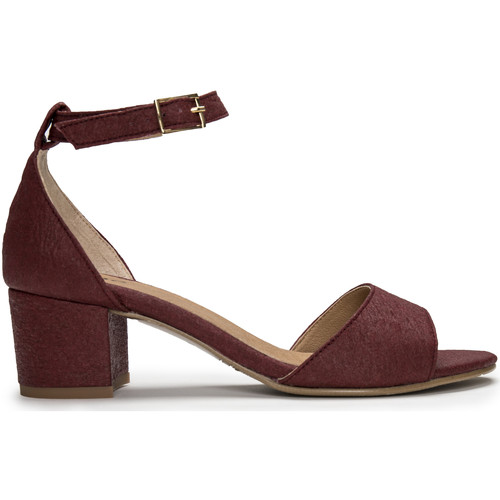 Sapatos Mulher Sandálias The shoe has an elastic strap and midfoot cage for extra support Cora_Bordeaux Vermelho