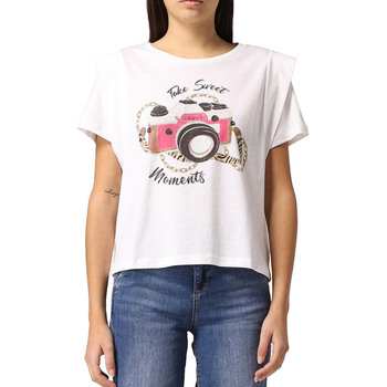Textil Mulher T-shirts e Pólos Liu Jo 35623-21686 Branco