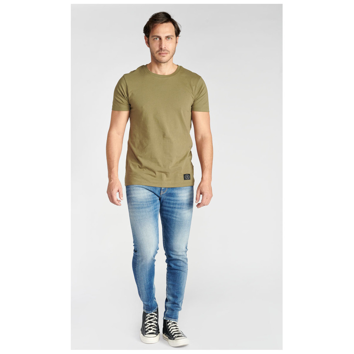 Textil Homem T-shirts e Pólos Le Temps des Cerises T-shirt BROWN Verde