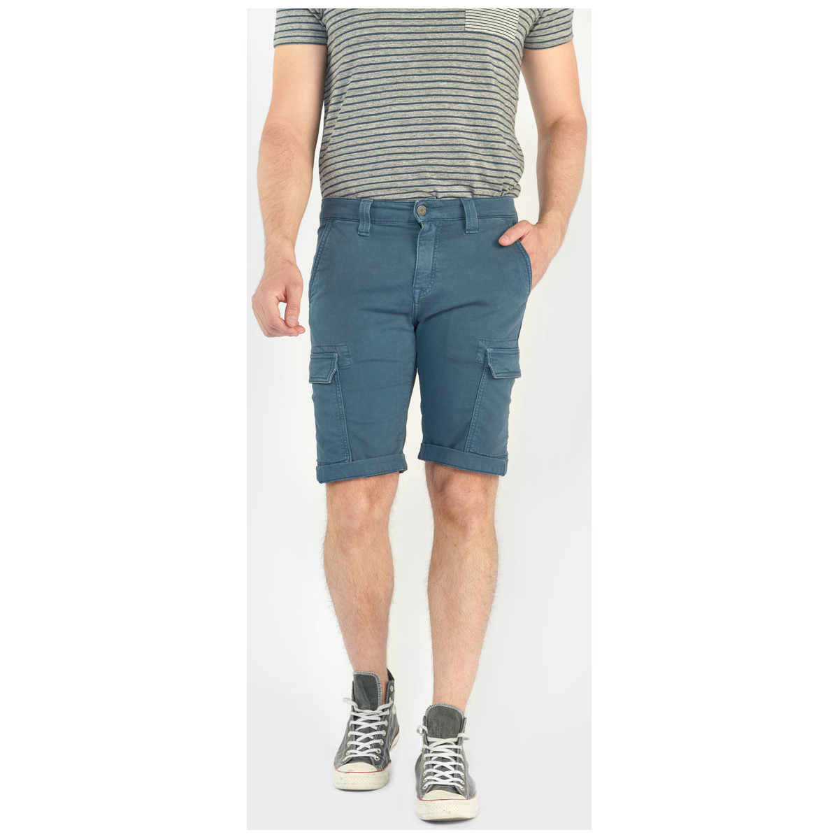 Textil Homem Shorts / Bermudas Le Temps des Cerises Bermudas calções DAMON Azul