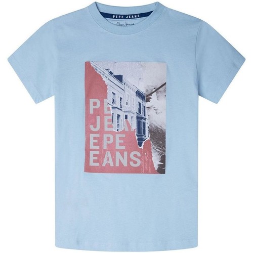 Textil Rapaz T-Shirt mangas curtas Pepe jeans Originals  Azul