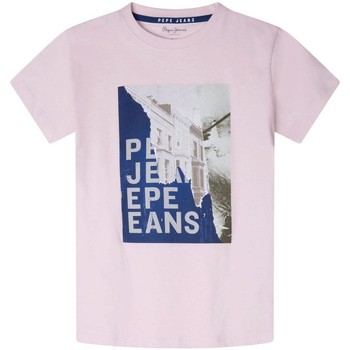 Textil Rapaz T-Shirt mangas curtas Pepe Herren jeans  Rosa