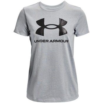 Textil Mulher T-Shirt mangas curtas Under Gry Armour Graphic Cinza