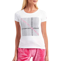 Textil Mulher T-shirts e Pólos Emporio Armani EA7 3LTT22TJFKZ Branco