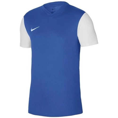 Textil Homem T-Shirt mangas curtas react Nike Drifit Tiempo Premier 2 Azul, Branco