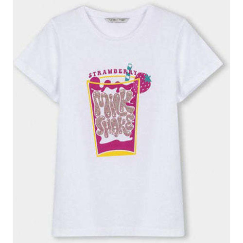 Textil Rapariga T-shirts large e Pólos Tiffosi 10043707-1-21 Branco