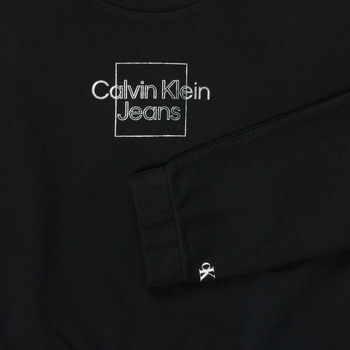 Calvin Klein Jeans METALLIC BOX LOGO SWEATSHIRT Preto