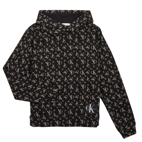 Textil Rapaz Sweats polka-dot pattern leggings MONOGRAM GRID AOP Preto