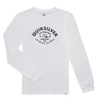 Textil Rapaz T-shirt mangas compridas Quiksilver SCRIPT TALK LS Branco