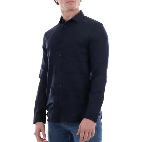 Textil Homem Camisas mangas comprida EAX 8NZC50ZNCFZ Azul
