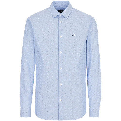 Textil Homem Camisas mangas comprida EAX 3LZC33ZNB9Z Azul