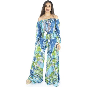 Textil Mulher Macacões/ Jardineiras Isla Bonita By Sigris Mono Azul