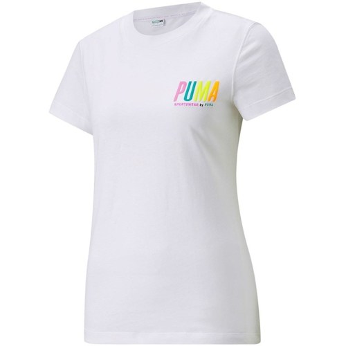 Textil Mulher T-Shirt mangas curtas Puma Swxp Graphic Branco