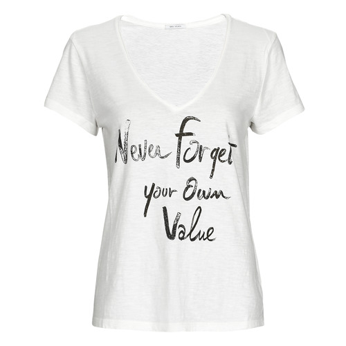 Textil Mulher Reclaimed Vintage Inspired T-shirt corta attillata bianca con stampa con sole Ikks BV10045 Cru