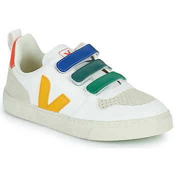 Sapatos Criança Sapatilhas Veja SMALL V-10 Branco / Azul / Amarelo / Verde