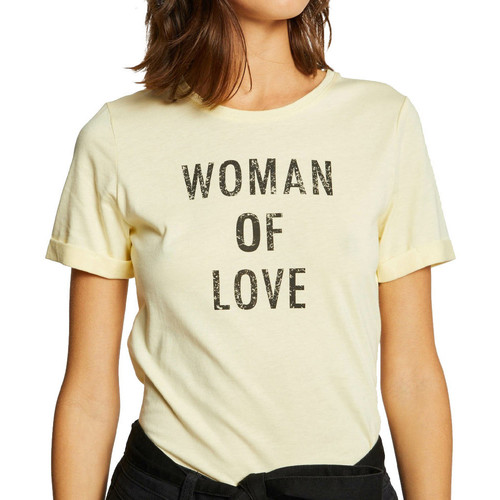 Textil Mulher T-shirts e Pólos Morgan  Amarelo