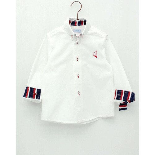 Textil Rapaz Camisas mangas comprida Foque 2116401-1-17 Branco