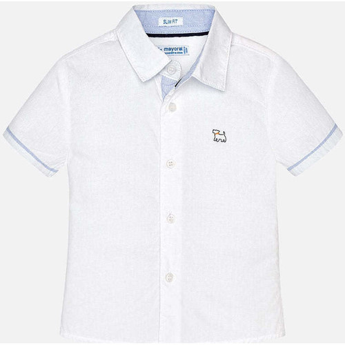 Textil Rapaz Camisas mangas comprida Mayoral SS181154-1-12 Branco