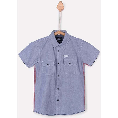 Textil Rapaz Camisas mangas comprida Tiffosi 10021619-8-19 Cinza