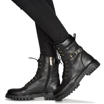 Tommy Hilfiger Buckle Lace Up Boot Preto