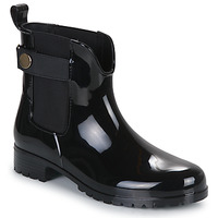 Sapatos Mulher Calças de ganga bootcut Tommy Hilfiger Ankle Rainboot With Metal Detail Preto