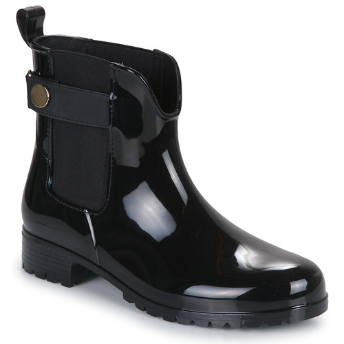 Sapatos Mulher Les Petites Bomb Tommy Hilfiger Ankle Rainboot With Metal Detail Preto