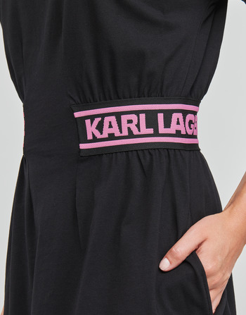 Karl Lagerfeld JERSEY DRESS W/LOGO WAIST Preto