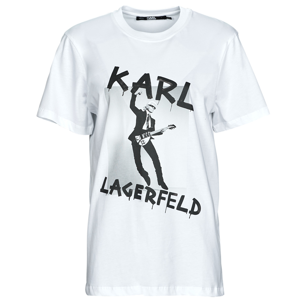 Textil T-Shirt dinosaur mangas curtas Karl Lagerfeld KARL ARCHIVE OVERSIZED T-SHIRT dinosaur Branco