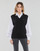 Textil Mulher camisolas Karl Lagerfeld KNIT VEST W/ POPLIN SHIRT Detail Preto / Branco