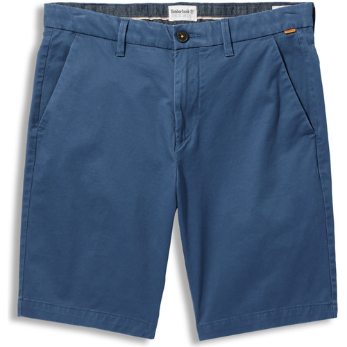 Textil Homem Shorts / Bermudas bianco Timberland TB0A2DFM2881 CHINO SHORT-2881 - DARK DENIM Azul