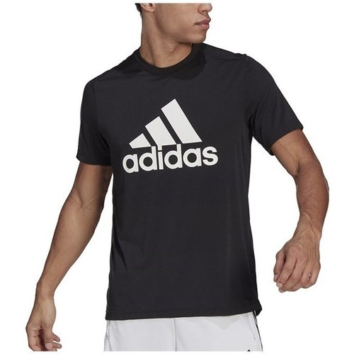 Textil Homem T-Shirt mangas curtas adidas Originals Aeroready Designed 2 Move Feelready Sport Logo Tee Preto