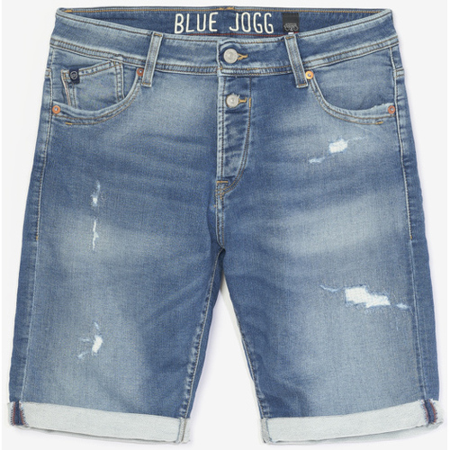 Textil Homem Shorts / Bermudas Jovem 12-16 anosises Bermudas calções em ganga JOGG Azul