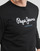 Textil Homem T-shirt met print op de voor en achterkant in zandkleur EGGO LONG Preto