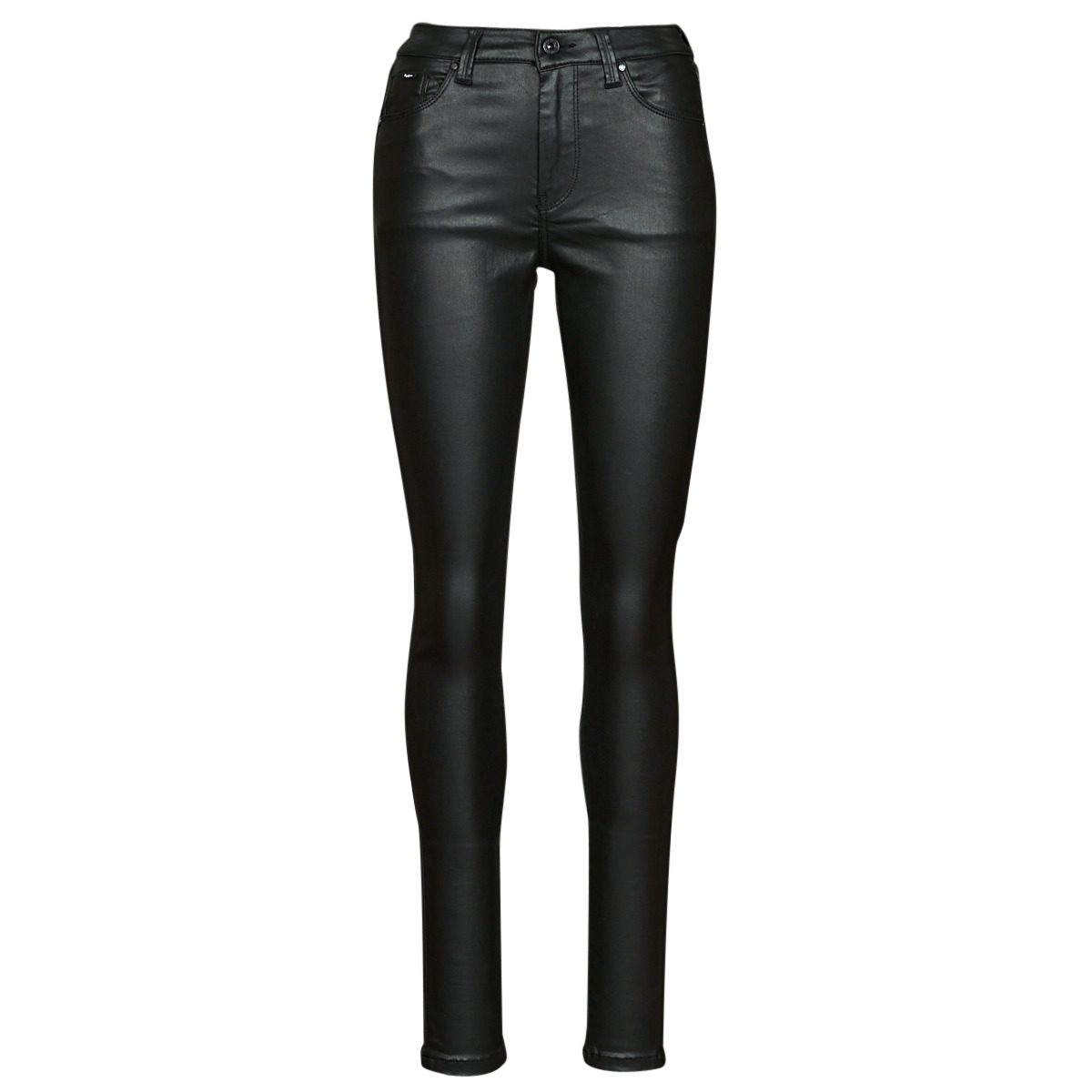 Textil Mulher Selected Femme Kate Jean droit taille haute Noir slim Pepe jeans REGENT Preto