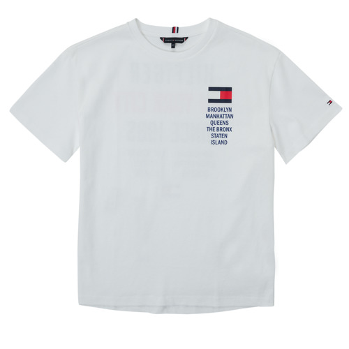 Textil Rapaz Plus Long Sleeve Basic Crew Neck T-shirt Tommy Hilfiger KB0KB07599-YBR Branco