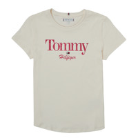 Textil Rapariga T-Shirt mangas curtas Tommy Hilfiger KG0KG06821-YBH Branco