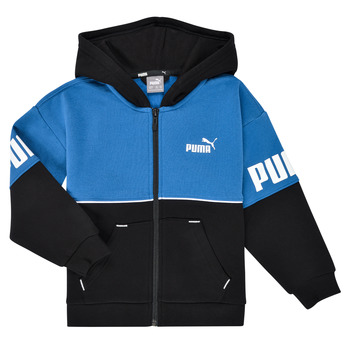 Textil Rapaz Sweats Puma PUMPA POWER COLORBLOCK FULL ZIP Azul / Preto