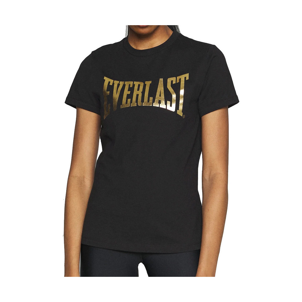 Textil Mulher T-shirts e Pólos Everlast  Preto