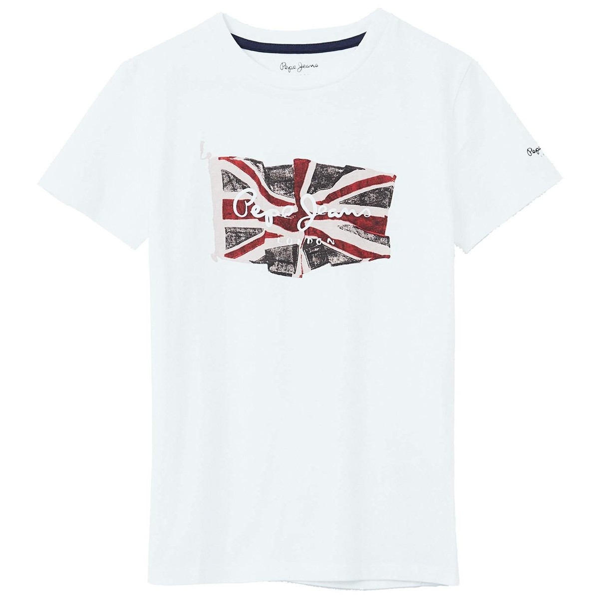 Textil Rapaz Gloss logo printed T-shirt FLAG LOGO SS Branco