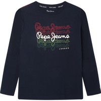 Textil Rapaz T-shirt mangas Zhou Pepe jeans RAMONE LS Marinho