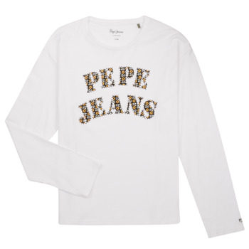 Textil Rapariga T-shirt mangas compridas Pepe jeans BARBARELLA Branco