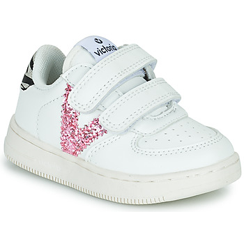Sapatos Rapariga Sapatilhas Victoria TIEMPO EFECTO PIEL & FAN Branco / Rosa